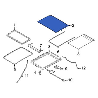 Lincoln OE - Rear Sunroof Glass