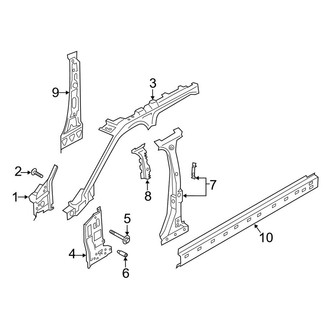 Lincoln OE - Pillars, Rocker & Floor - Center Pillar