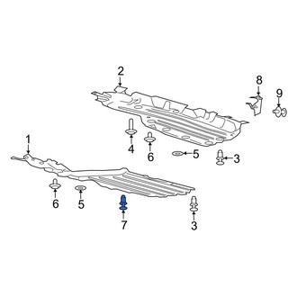 Lincoln OE - Floor Pan Splash Shield Clip