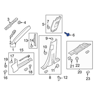 Lincoln OE - Body B-Pillar Trim Panel Screw