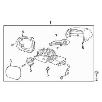 Lincoln OE - Front Door - Outside Mirrors (W/O Side Camera), (Base)