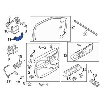 Lincoln OE - Rear Right Inner Door Trim Panel Pocket
