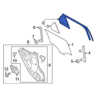 Lincoln OE - Rear Left Window Channel