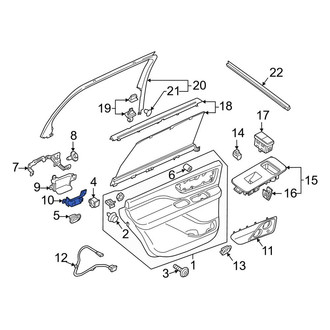 Lincoln OE - Rear Right Inner Door Trim Panel Pocket
