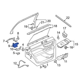 Lincoln OE - Front Left Outer Door Trim Panel Pocket
