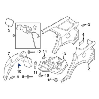 Lincoln OE - Fender Liner Extension Nut