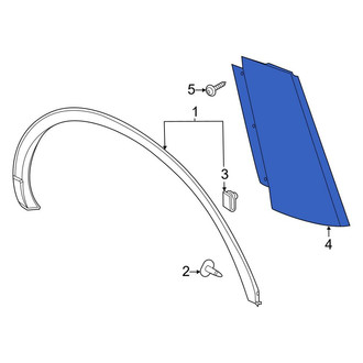Lincoln OE - Left Body D-Pillar Molding
