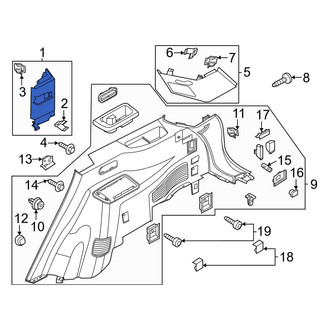 Lincoln OE - Right Body C-Pillar Trim Panel