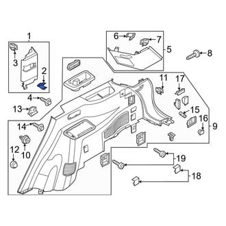 Lincoln OE - Right Body C-Pillar Trim Panel Clip