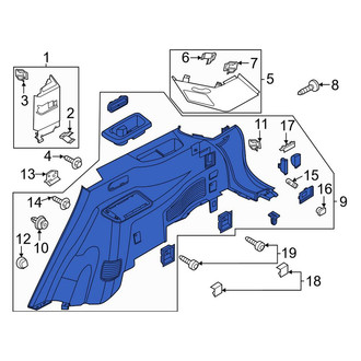 Lincoln OE - Rear Right Interior Quarter Panel Trim Panel