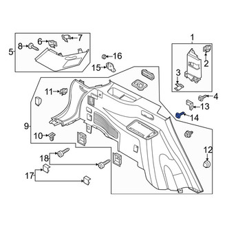 Lincoln OE - Right Quarter Panel Trim Panel Screw