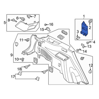 Lincoln OE - Left Body C-Pillar Trim Panel