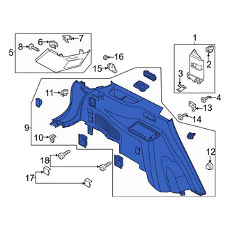 Lincoln OE - Rear Left Interior Quarter Panel Trim Panel