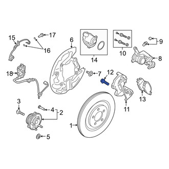 Lincoln OE - Disc Brake Caliper Anchor Plate Bolt