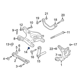 Lincoln OE - Rear Lower Outer Suspension Control Arm Nut
