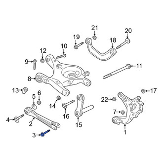 Lincoln OE - Front Lower Outer Suspension Control Arm Bolt