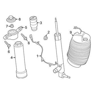 Lincoln OE - Rear Suspension - Shocks & Components (Independent Suspension, With Air Suspension)