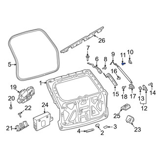 Lincoln OE - Liftgate Support Strut Holder Screw