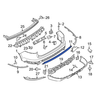 Lincoln OE - Rear Center Bumper Trim