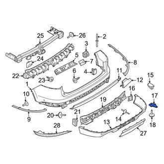 Lincoln OE - Rear Center Bumper Cover Spacer Panel