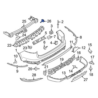 Lincoln OE - Bumper Impact Bar Bolt