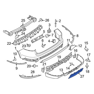 Lincoln OE - Rear Center Bumper Cover Spacer Panel