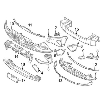 Lincoln OE - Front Bumper & Grille - Bumper & Components (W/O Appearance Package)