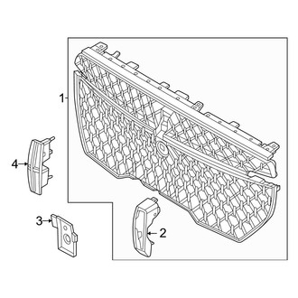 Lincoln OE - Front Bumper & Grille - Grille (W/O Appearance Package, One Piece), (Premiere)