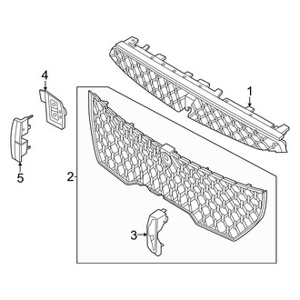 Lincoln OE - Front Bumper & Grille - Grille (W/O Appearance Package, Two Piece)