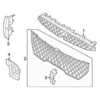 Lincoln OE - Front Bumper & Grille - Grille (With Appearance Package, Two Piece), (Black Label / Reserve)