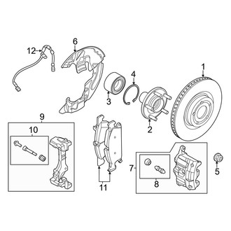 Lincoln OE - Front Suspension - Brake Components (Black Label / Black Label Hybrid / Premiere / Premiere Hybrid / Reserve / Reserve Hybrid)