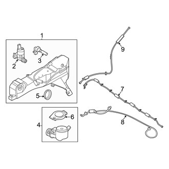 Lincoln OE - Windshield - Washer Components