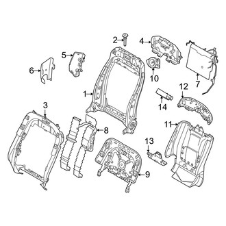 Lincoln OE - Seats & Tracks - Passenger Seat Components (8 Way, Frame and Components, Seat Back), (Premiere / Reserve)