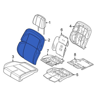 Lincoln OE - Front Left Seat Back Cushion Cover