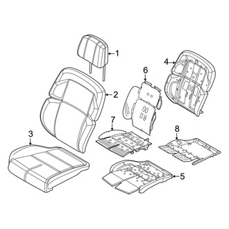 Lincoln OE - Seats & Tracks - Driver Seat Components (24 Way, Covers and Pads), (Black Label / Reserve)