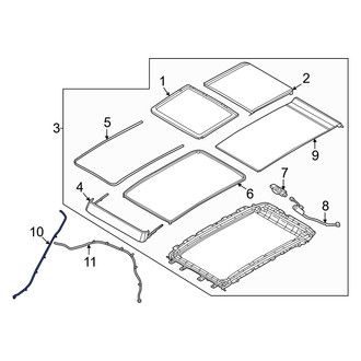 Lincoln OE - Front Left Sunroof Drain Hose