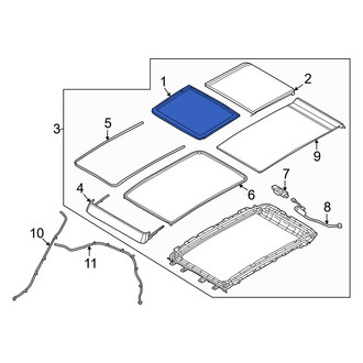 Lincoln OE - Front Sunroof Glass