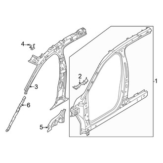 Lincoln OE - Pillars, Rocker & Floor - Hinge Pillar (FULL HYBRID EV-GAS (FHEV))