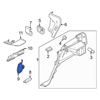 Lincoln OE - Left Body C-Pillar Trim Panel