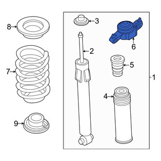 Lincoln OE - Rear Suspension Shock Absorber Mount