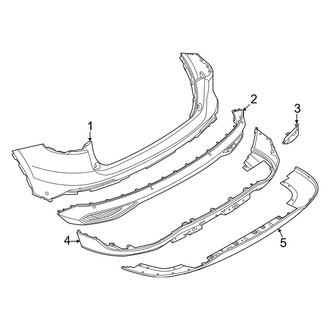 Lincoln OE - Rear Bumper - Bumper & Components (W/O Appearance Package, Covers & Trim)