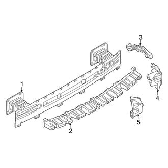 Lincoln OE - Rear Bumper - Bumper & Components (W/O Appearance Package, Brackets & Impact Bar)