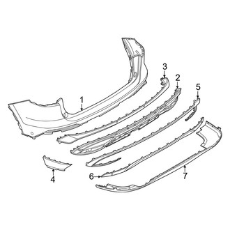 Lincoln OE - Rear Bumper - Bumper & Components (With Appearance Package, Covers & Trim)
