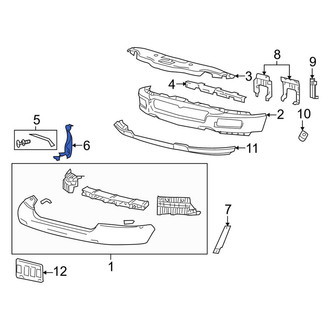Lincoln OE - Front Left Inner Bumper Face Bar Bracket