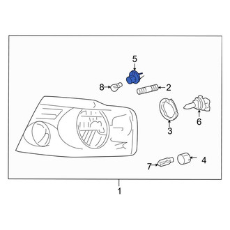 Lincoln OE - Front Parking Light Bulb Socket