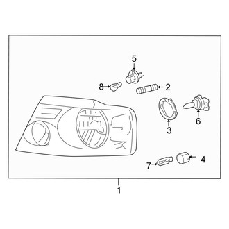 Lincoln OE - Front Lamps - Headlamp Components