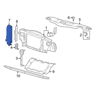 Lincoln OE - Front Left Outer Radiator Support Air Deflector