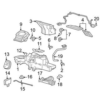 Lincoln OE - Air Conditioner & Heater - Evaporator & Heater Components