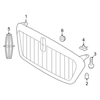 Lincoln OE - Hood & Grille - Grille & Components
