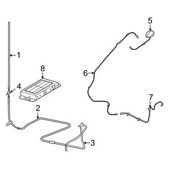 Lincoln OE - Electrical - Antenna (With Satellite System)